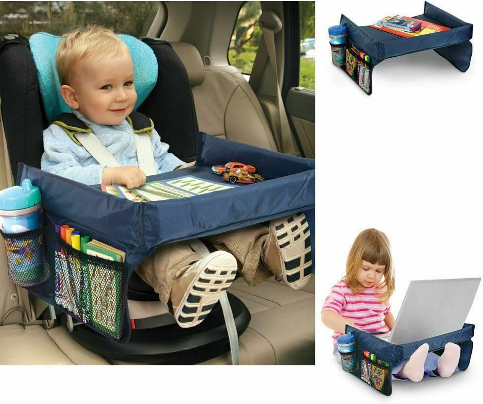 Baby Safety Travel Tray Drawing Board Table Kids Car Seat Snack Waterproof