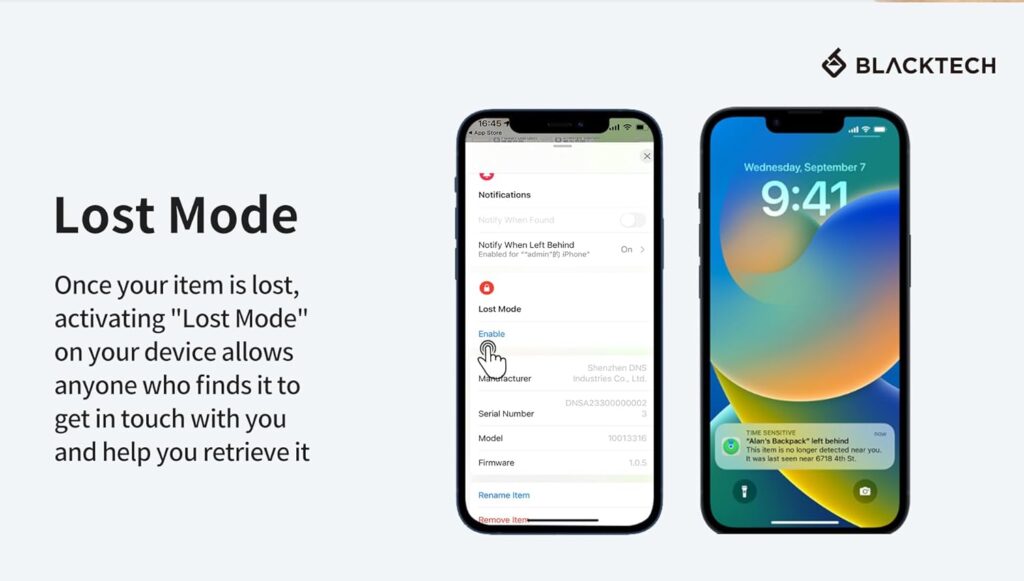 BLACKTECH Smart Card, Ultra-Thin Tracker Card with Lost Mode, IP68 Waterproof, Compatible with Find My App for iOS (Pack of 2)