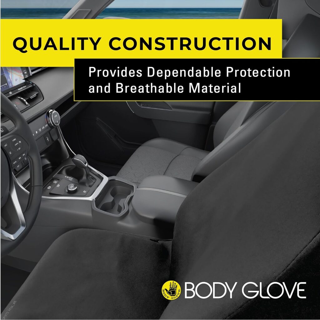 Body Glove 22-1-70331-9 Hyper Fit Universal Bucket Seat Cover for Cars, Sedans, SUVs, Neoprene, Black, Seat Cover