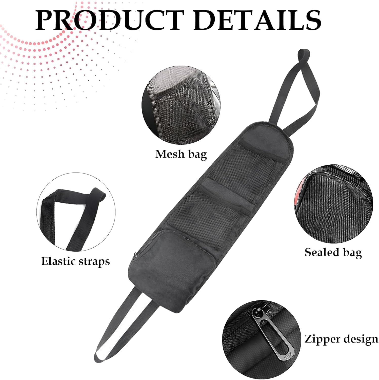 Car Seat Side Organiser, Pack of 2, Children’s Car Organiser with 3 Large Storage Capacities, Car Accessories, Interior, Back Seat Organiser, Seat Organiser for Most Cars such as SUV, Volkswagen