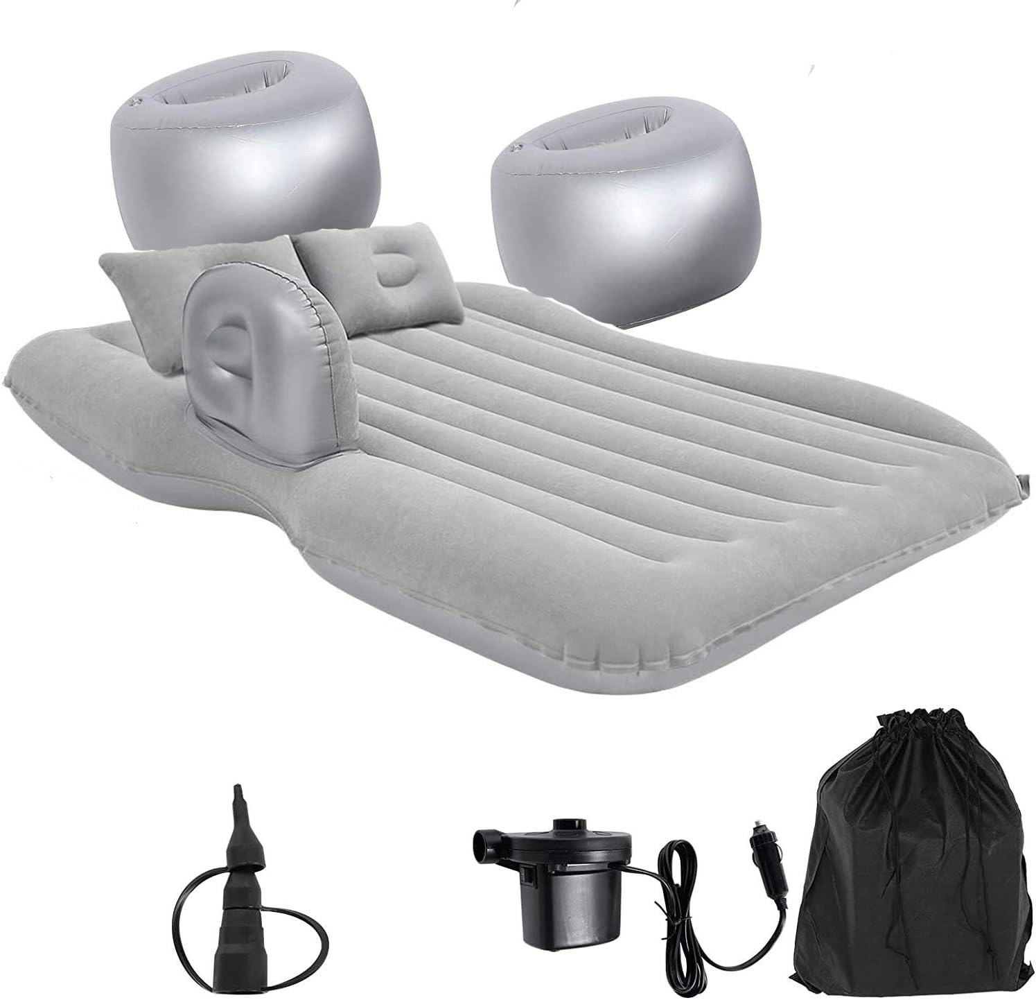 EZONEDEAL car Mattress SUV for Back Seat & Half Trunk, Thickened Inflatable Mattress Camping Mattress car Bed Camping Bed with with 2 Air Mattress Pillow and Pump, Double-Side Design for SUV, Car