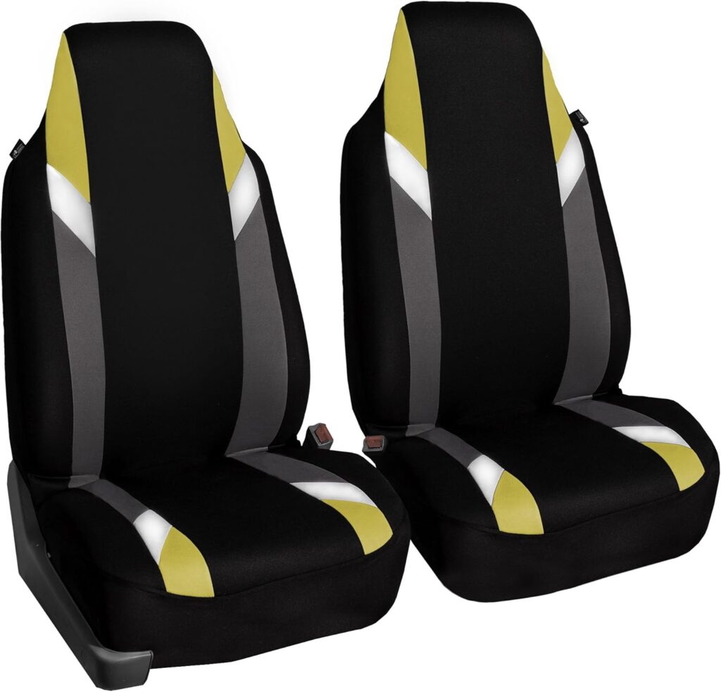 FH Group Back Seat Cloth Car Seat Cover - Universal Fit Rear Seat Covers for Cars with Rear Split Bench, Car Interior Accessories for SUV, Sedan, Van Pink