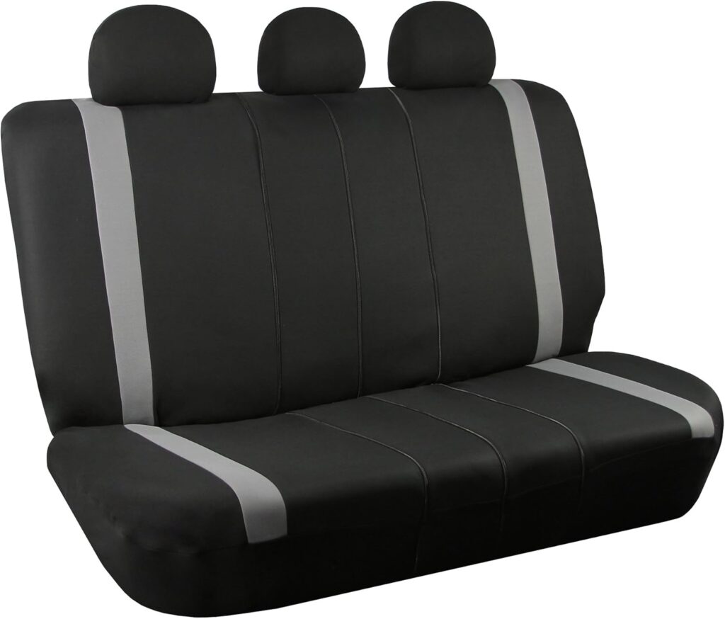FH Group Front Set Cloth Car Seat Covers for Low Back Car Seats with Removable Headrest, Universal Fit, Airbag Compatible Car Seat Cover for SUV, Sedan, Van, Orange