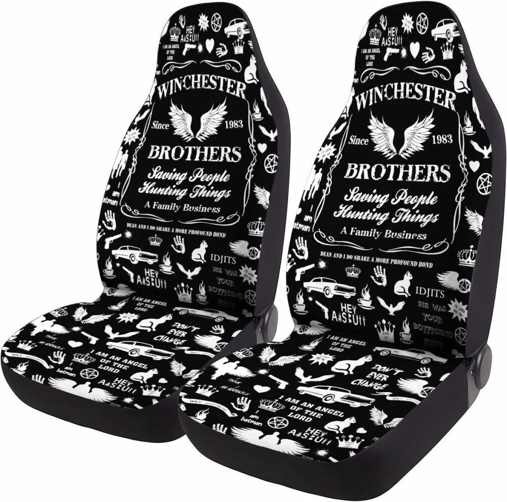 GENANY Moth Front Car Seat Covers for Car Truck Sedan SUV, Car Gifts, Butterfly Automotive Seat Covers, Breathable Bucket Seat Covers, Protective Interior Accessory