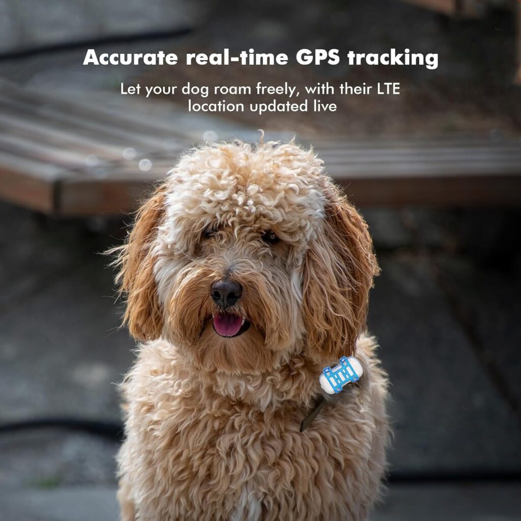 GPS PET Tracker GPS Dog Tracker 4G Real-time Satellite Monitoring, Multiple Intelligent Alerts, Fully Waterproof Activity Tracker for Cats and Dogs, Unlimited Range