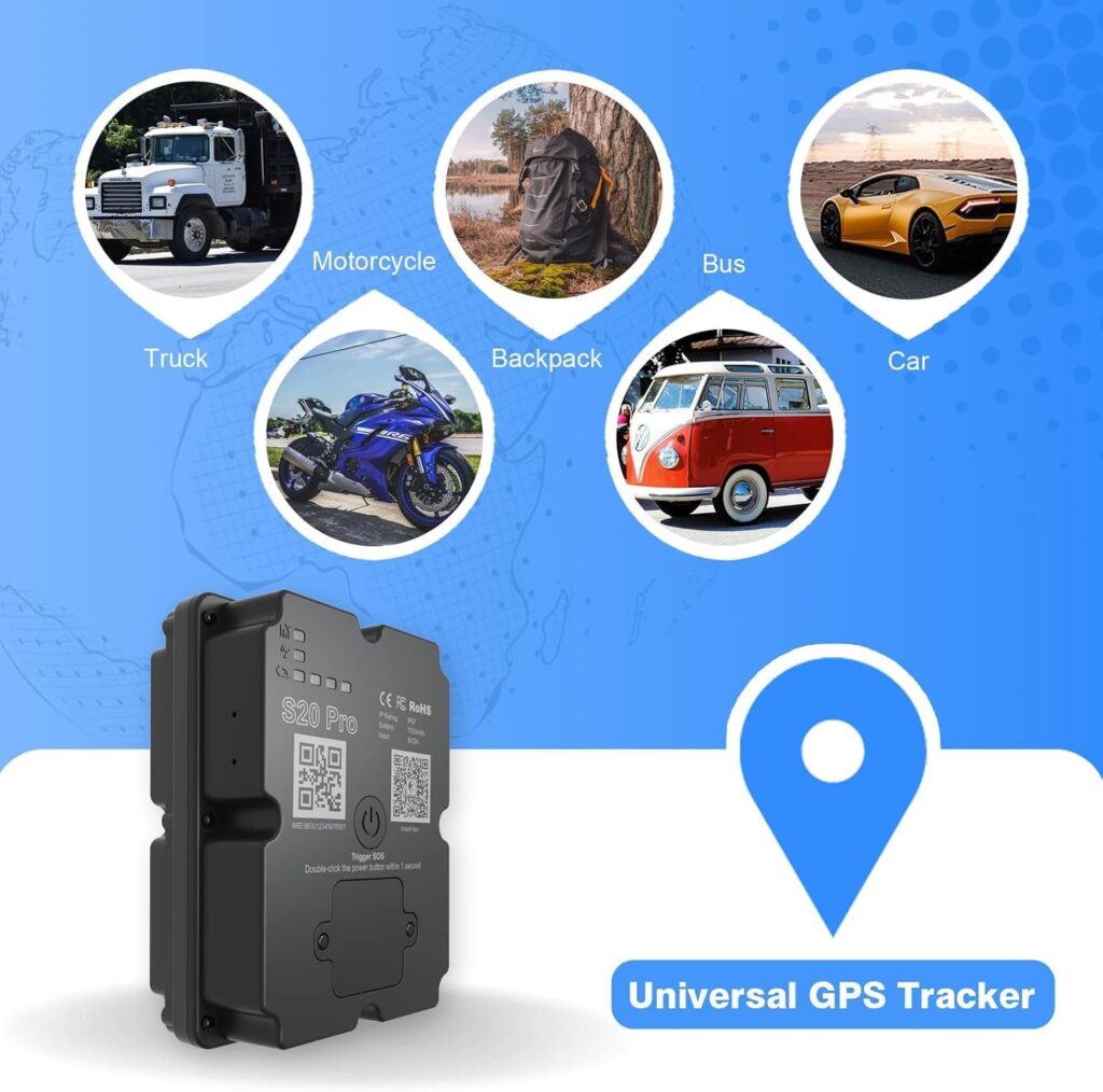 GPS Tracker Power Finder - Car Tracker up to Days Battery Life, Magnetic GPS Tracking for Cars, Boats or Trucks, Tracking Device for Vehicles with Location, Route  Speed Monitoring