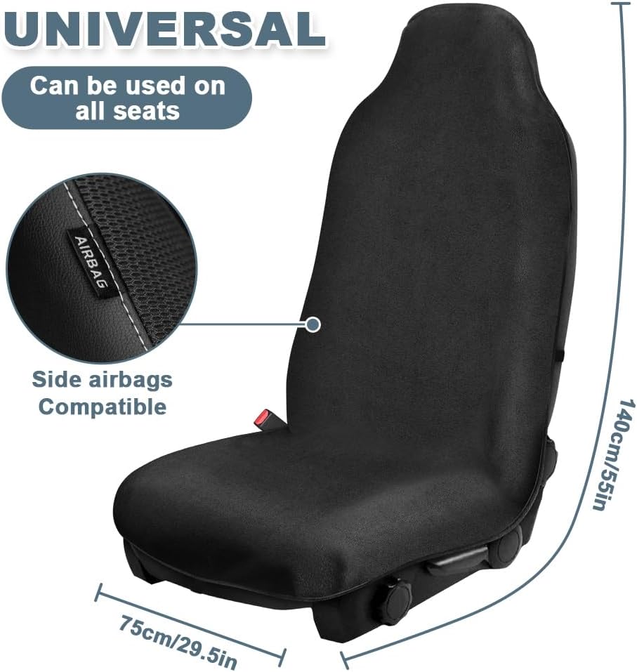 Heavy Duty Car Seat Covers, Waterproof Seat Protector, Front Seat Covers for Cars, Universal Fit Seats Cover For Car  Van with Anti Slip Design, Easy Clean Seats Cover (Single)