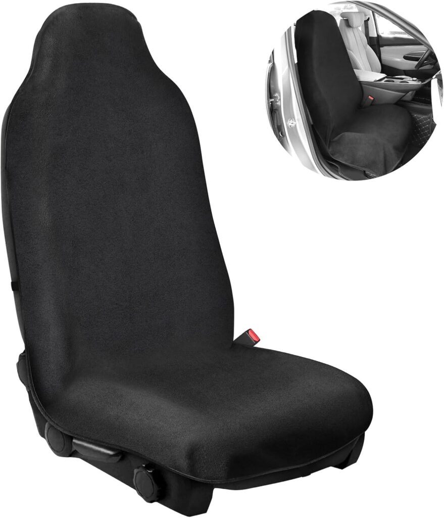 Heavy Duty Car Seat Covers, Waterproof Seat Protector, Front Seat Covers for Cars, Universal Fit Seats Cover For Car  Van with Anti Slip Design, Easy Clean Seats Cover (Single)