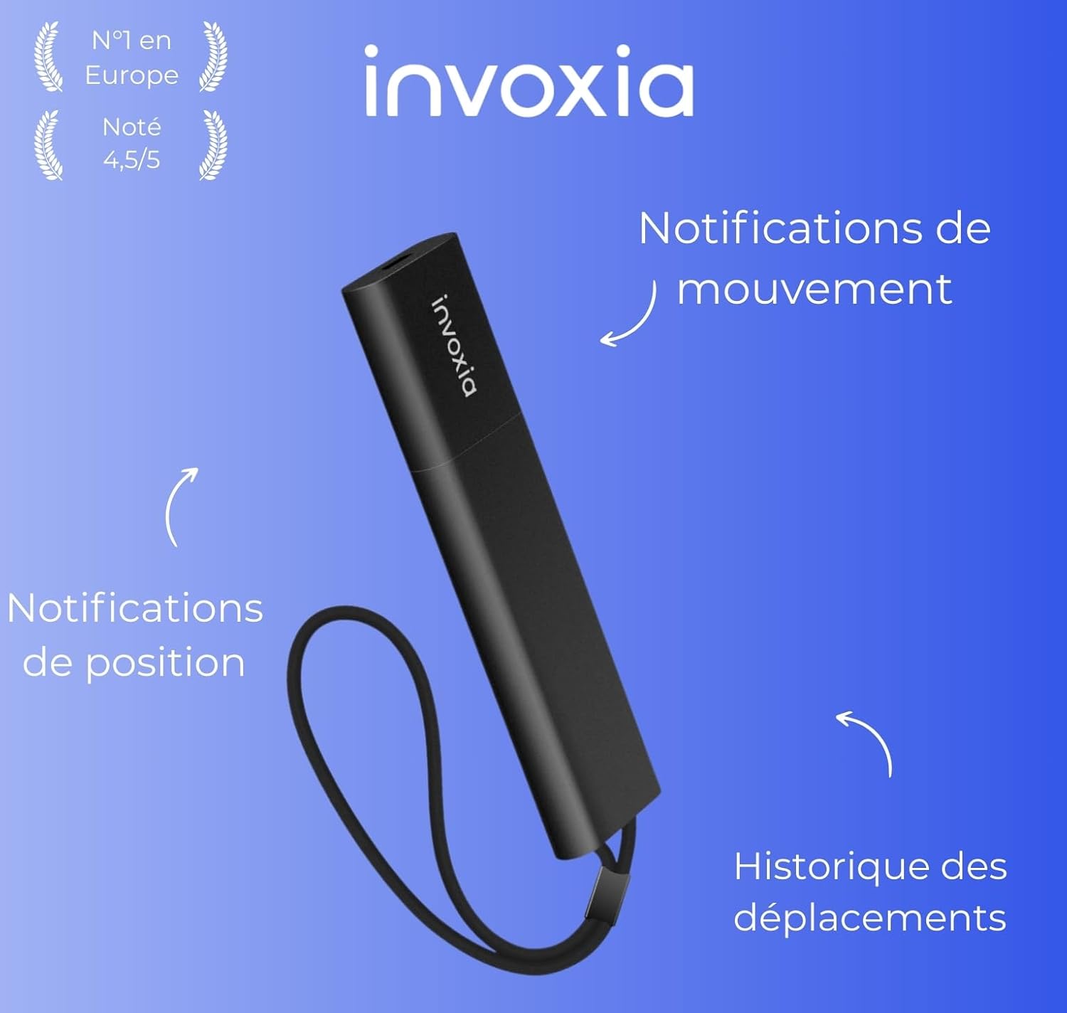 Invoxia GPS Tracker – for Vehicle, Car, Motorcycle, Bike, Senior, Kid, Belongings – Up to 4 Months of Battery Life – SIM & 1 Year Data Plan Included – Light, Discrete – 4G & 5G LTE-M, Black