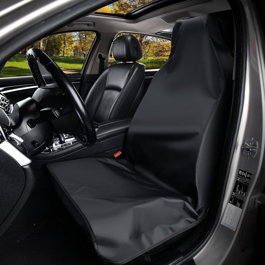 Magca Car Seat Cover Protector, Waterproof, Front Seat Cover for Universal Car Seat, Black, Pack of 1