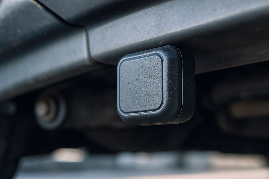 Mini Hidden GPS Tracker for Vehicles, Real Time Car Tracker Device Hidden with Magnetic Waterproof Case (iOS Only), Time Car Locator GPS Trackers with Apple Find My App(Gray)