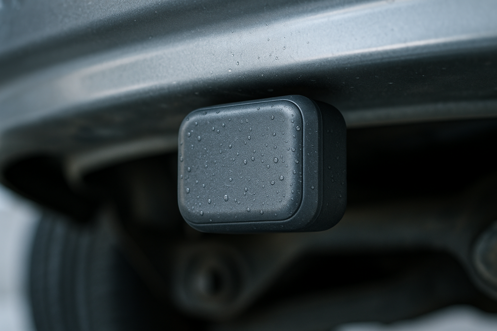 Mini Hidden GPS Tracker for Vehicles, Real Time Car Tracker Device Hidden with Magnetic Waterproof Case (iOS Only), Time Car Locator GPS Trackers with Apple Find My App(Gray)