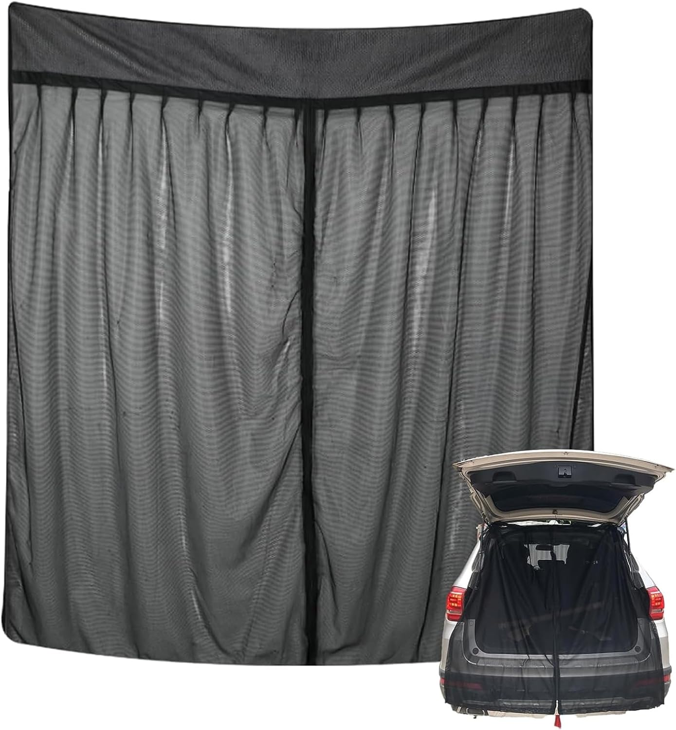 Mosquito Net Van with Magnetism, Fly Screen Car for Mercedes Vito, Volkswagen Transporter and Volkswagen California, 165 x 165 cm Tailgate Mosquito Net, for Camping Accessories