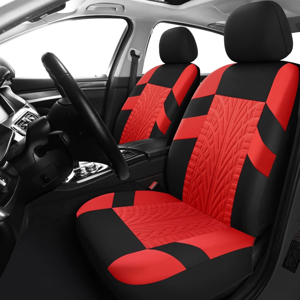 Pariitadin Car Seat Covers Full Set, Washable and Breathable Premium Cloth Automotive Vehicle Seat Cover for Car Interior, Universal Fit for Most Cars, Sedan, Truck, SUV(Black)