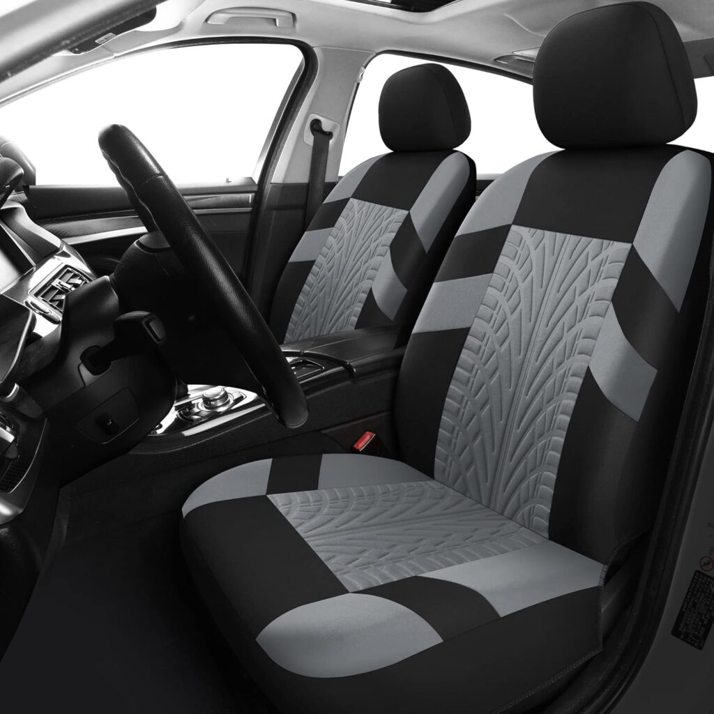 Pariitadin Car Seat Covers Full Set, Washable and Breathable Premium Cloth Automotive Vehicle Seat Cover for Car Interior, Universal Fit for Most Cars, Sedan, Truck, SUV(Black)