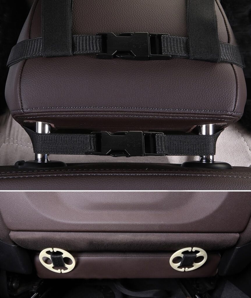 Real Genuine Sheepskin Seat Covers for Cars SUV Trucks Van RV Front Seats Sheepskin Car Seat Covers Sheepskin Automotive Seat Covers Fuzzy Fleece Fur Car Seat Covers Black Universal (1 Piece)