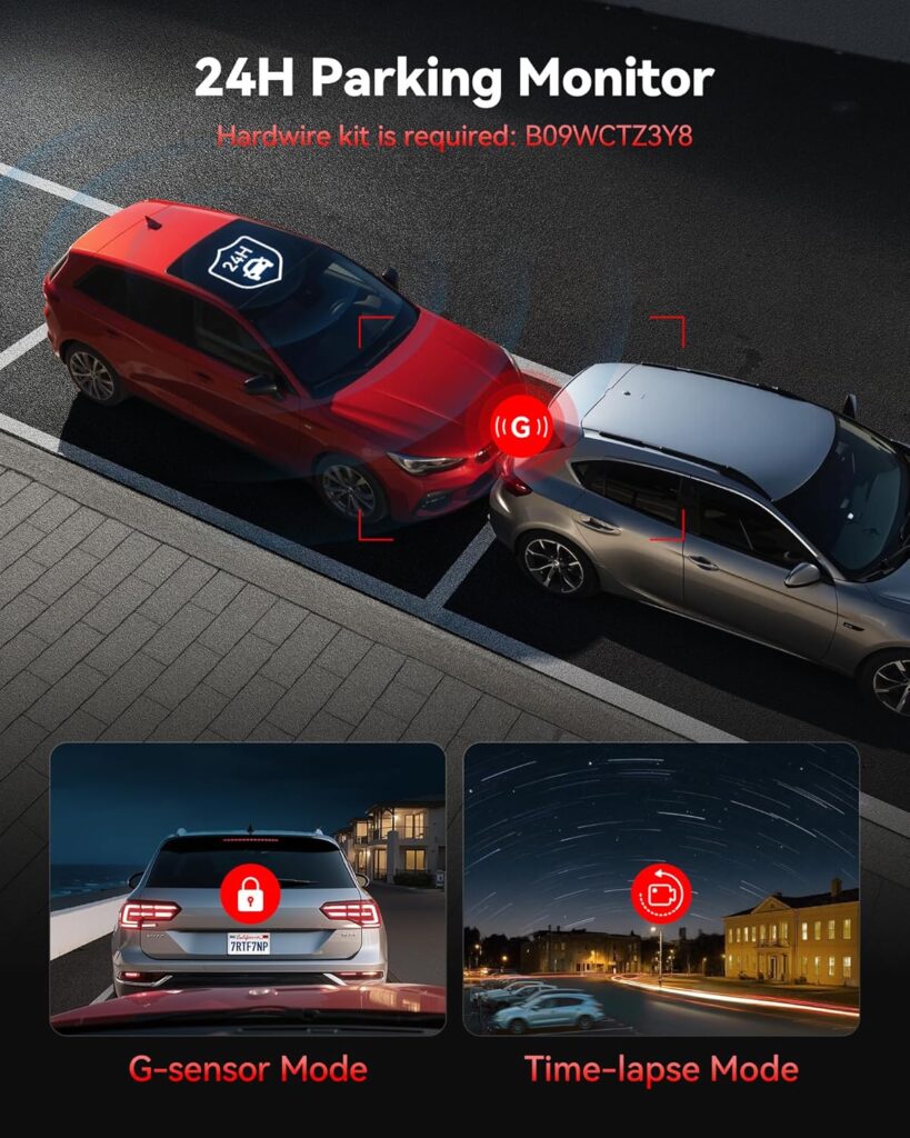 REDTIGER F7NP+OBD, 4K Dash Cam Front Rear, STARVIS Sensor, 128GB Card Included, 5.8GHz WiFi-20MB/s Fast Download, Dash Camera for Cars with GPS, WDR Night Vision, 170°Wide Angle