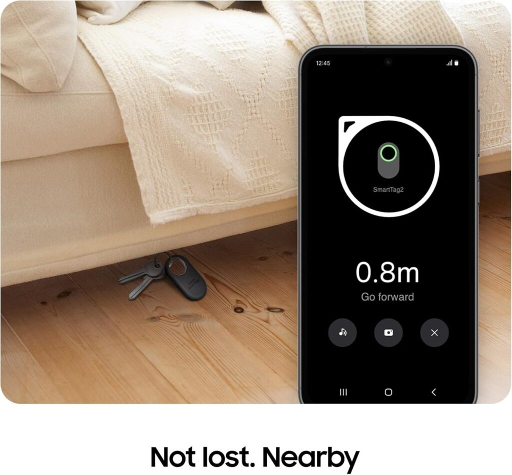 Samsung Galaxy SmartTag2 (1 Pack) Bluetooth Tracker, Compass View, AR Find Lost Mode, White