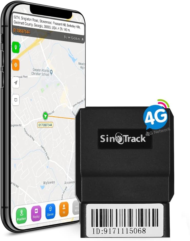 SinoTrack ST-902L 4G Real-Time Vehicle OBD GPS Car Tracking Device Locator, OBD II GPS Tracker for Car Truck Taxi