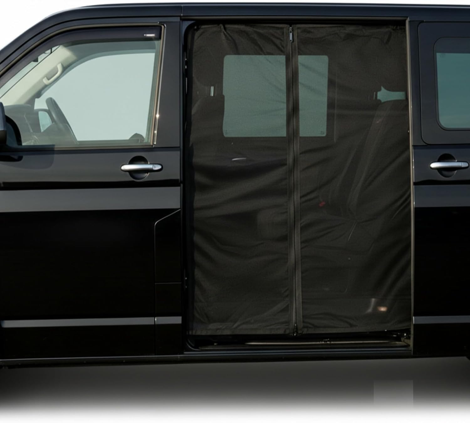 Sun Protection Car Side Door Mosquito Net Suitable for VW T5 T6 MPV Sliding Door, Anti-Mosquito Ventilation and UV Protection Magnetic Shade Net Camping Travel Car Accessories