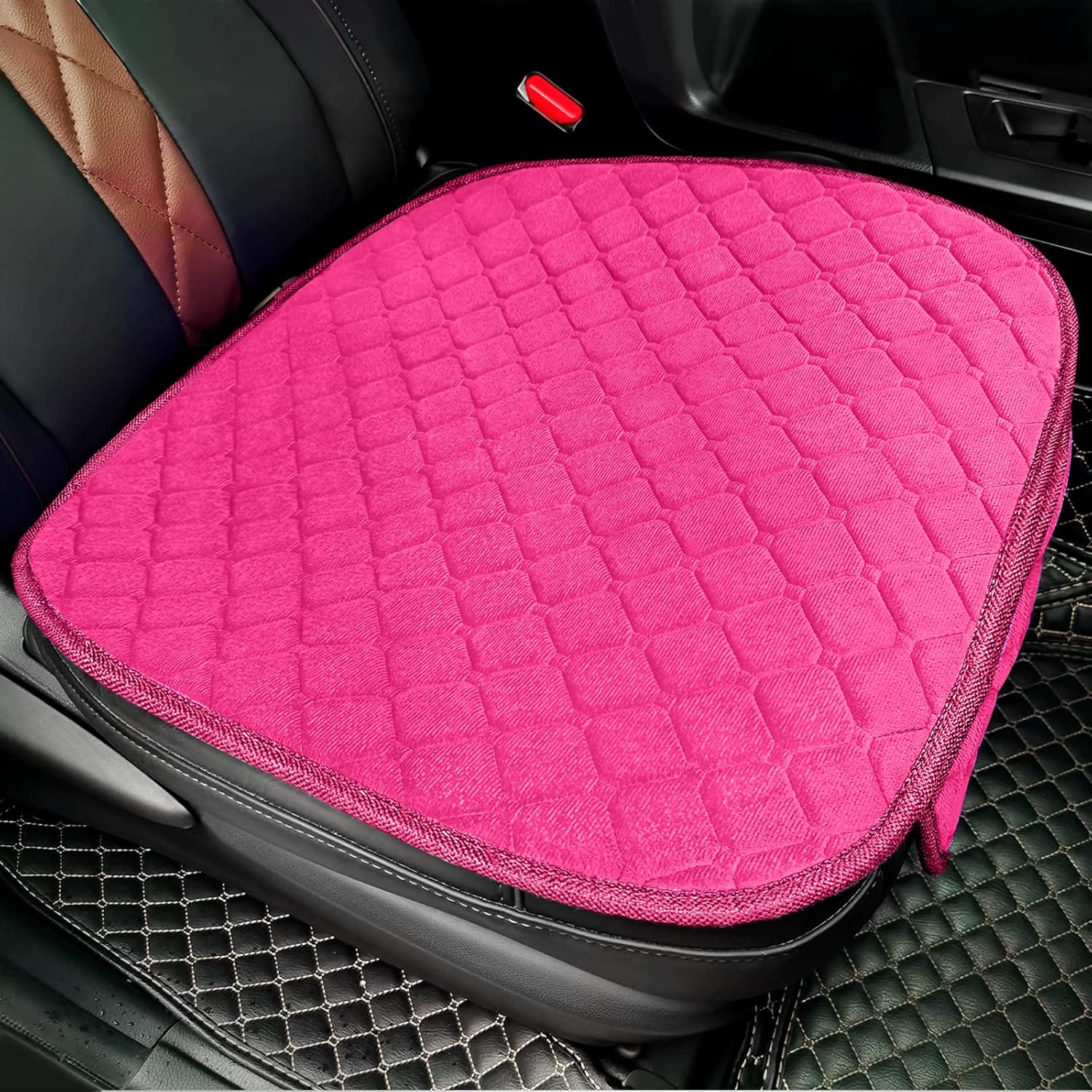 Surpassme Comfortable Car Seat Covers Universal Front Seat Coves for Car Accessories with Storage Pockets, Padded Car Interior Covers for Automotive, SUV, Truck, and Van