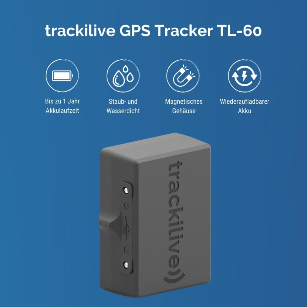 TL-60, 4G Tracker, Long time Live Tracking, Long Battery Life, GPS Tracker, car, Construction Machines, Quad, Magnetic housing, Waterproof According to IP68
